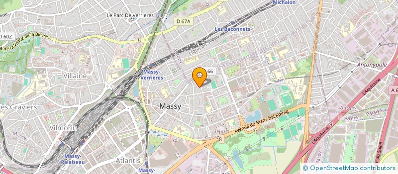 localisation de l'entreprise MADAME HELOISE BONNEFON  MASSY