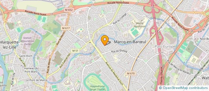 localisation de l'entreprise MADAME HELOISE DELEBARRE à MARCQ-EN-BARŒUL