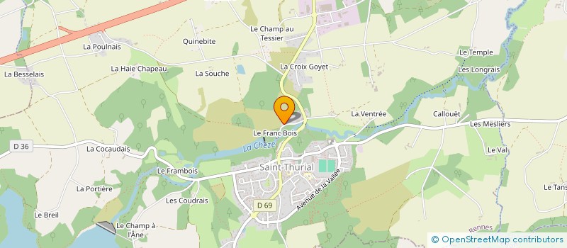 localisation de l'entreprise MADAME HELOISE FLEURY à SAINT-THURIAL