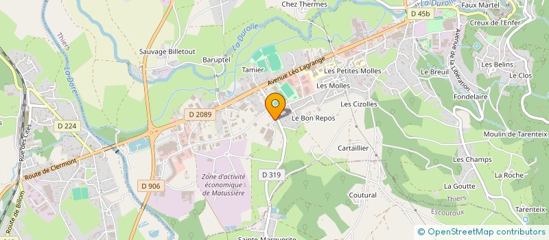 localisation de l'entreprise MADAME HELOISE GOUTTEFANGEAS  THIERS