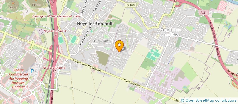 localisation de l'entreprise MADAME HELOISE HULOT à COURCELLES-LES-LENS