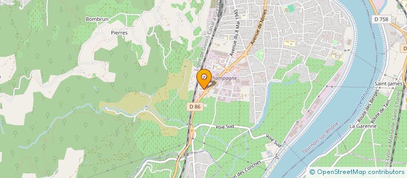 localisation de l'entreprise MADAME HELOISE MICHON à TOURNON-SUR-RHONE