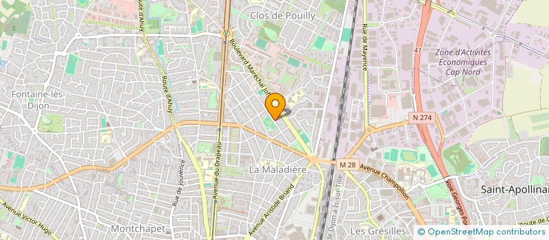 localisation de l'entreprise MADAME HELOISE VIRIEUX à DIJON