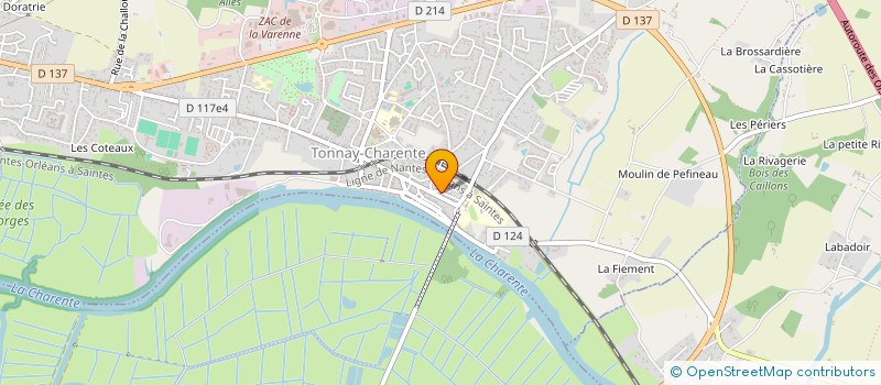 localisation de l'entreprise MADAME HELYETT MARTINEAU  TONNAY-CHARENTE