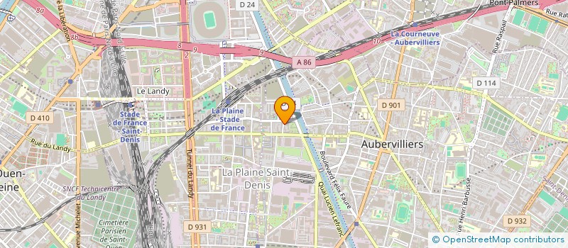 localisation de l'entreprise MADAME HENGLEI YE à AUBERVILLIERS