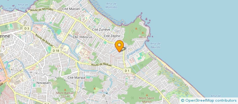 localisation de l'entreprise MADAME HENRIETTA DUZEROL  CAYENNE