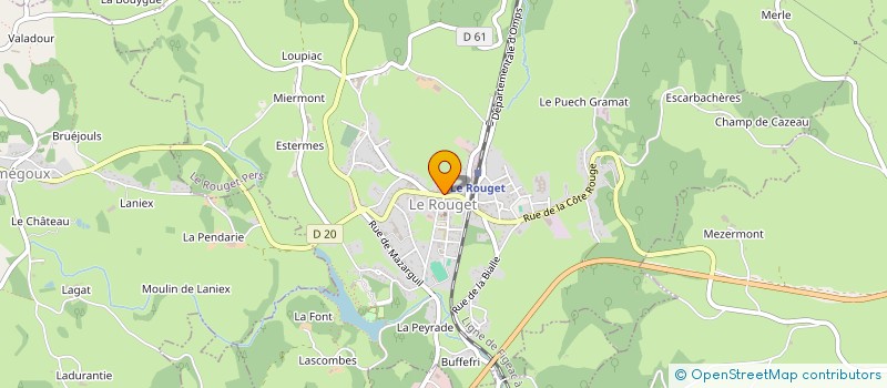 localisation de l'entreprise MADAME HENRIETTE BARDET à LE ROUGET-PERS