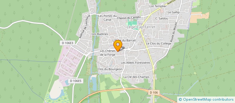 localisation de l'entreprise MADAME HENRIETTE BERRON  LEGE-CAP-FERRET