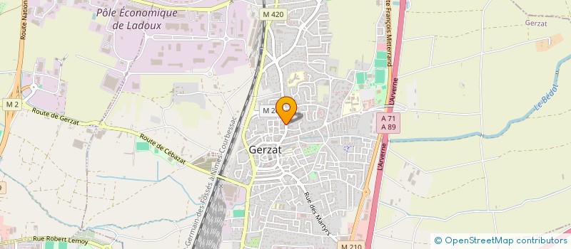 localisation de l'entreprise MADAME HENRIETTE BLANC  GERZAT