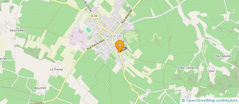 localisation de l'entreprise MADAME HENRIETTE BRIAND à SEGONZAC