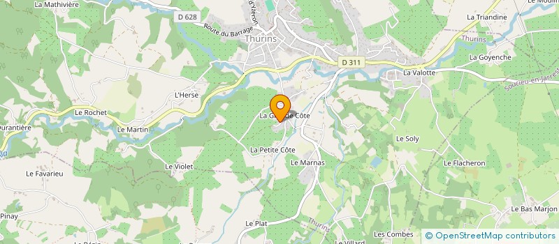 localisation de l'entreprise MADAME HENRIETTE CLARON  THURINS