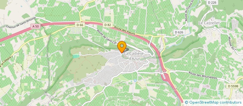 localisation de l'entreprise MADAME HENRIETTE D URSEL à LA CADIERE-D'AZUR