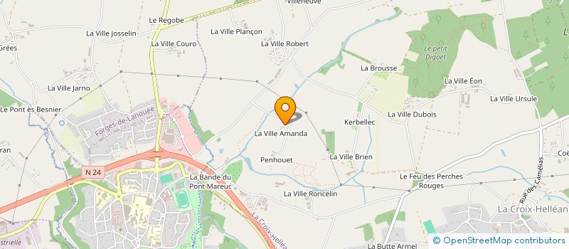 localisation de l'entreprise MADAME HENRIETTE GUILLOT à LA CROIX-HELLEAN