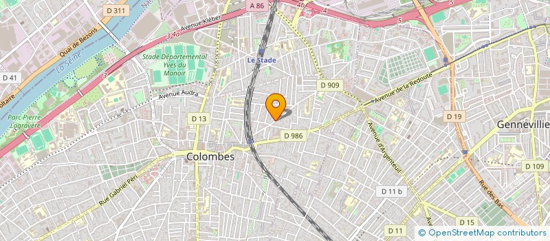 localisation de l'entreprise MADAME HENRIETTE LAM NGOC DIEU à COLOMBES