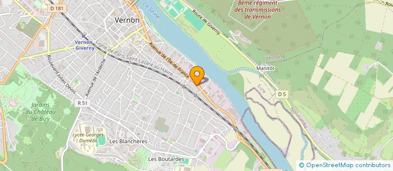 localisation de l'entreprise MADAME HENRIETTE LEFEVRE  VERNON