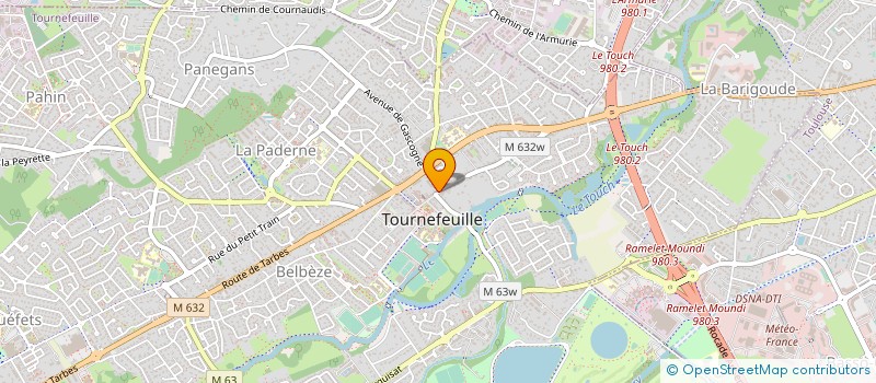 localisation de l'entreprise MADAME HENRIETTE MAGE  TOURNEFEUILLE