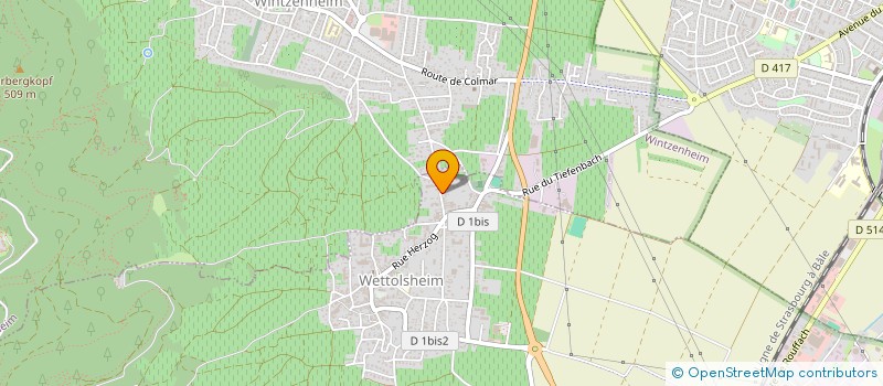 localisation de l'entreprise MADAME HENRIETTE MULLER  WETTOLSHEIM