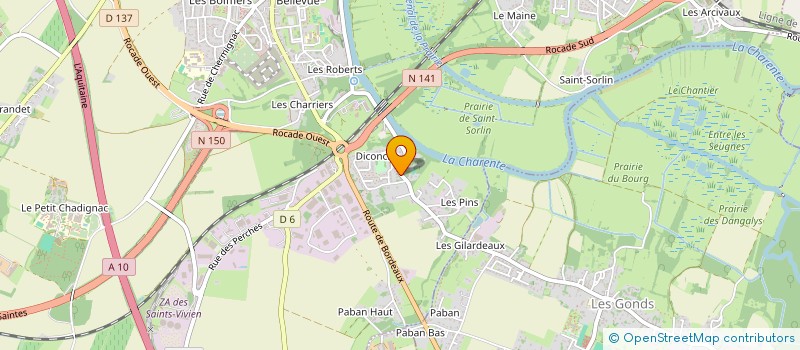 localisation de l'entreprise MADAME HENRIETTE SALLES  SAINTES