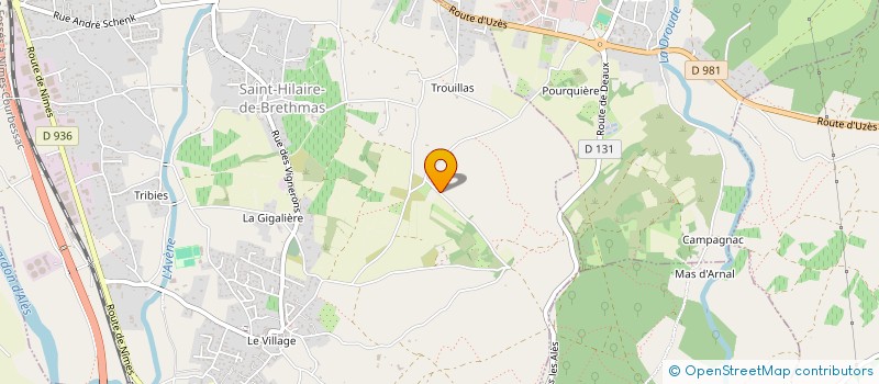 localisation de l'entreprise MADAME HENRIETTE VALANTIN  SAINT-HILAIRE-DE-BRETHMAS