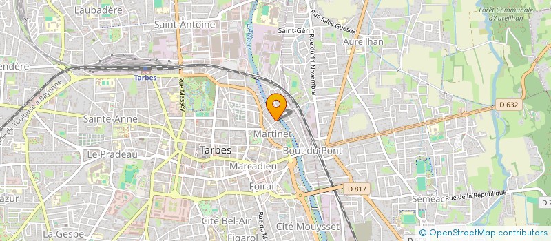 localisation de l'entreprise MADAME HINDOUNNE ABSOIR  TARBES