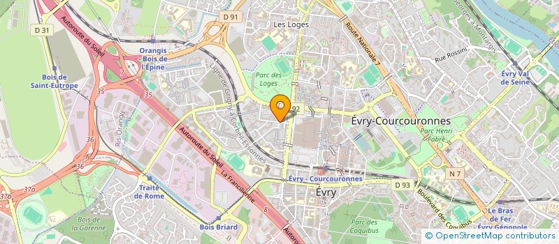 localisation de l'entreprise MADAME HONORE NZAMBA  EVRY-COURCOURONNES