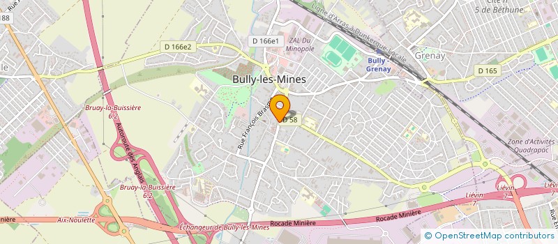 localisation de l'entreprise MADAME HONORINE DEQUIEDT  BULLY-LES-MINES