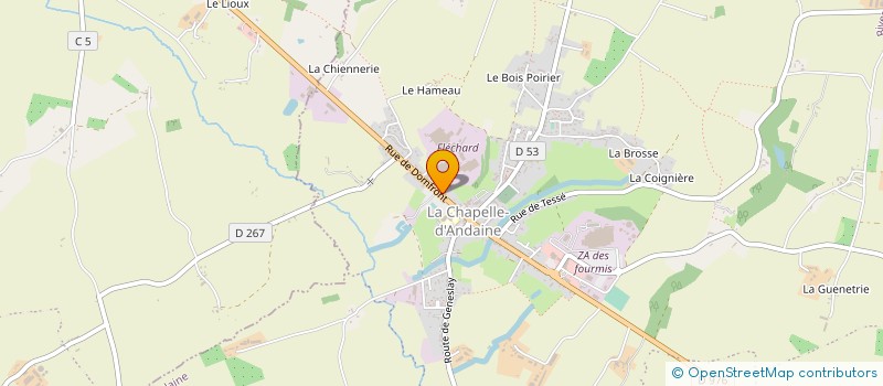 localisation de l'entreprise MADAME HONORINE DUPONT à RIVES D'ANDAINE