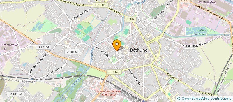 localisation de l'entreprise MADAME HORTENSE FONTAINE à BETHUNE