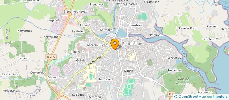localisation de l'entreprise MADAME HORTENSE HUCHET DU GUERMEUR à PONT-L'ABBE