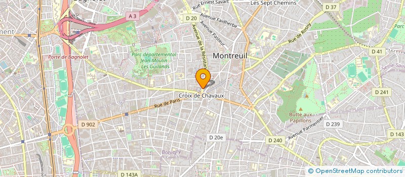 localisation de l'entreprise MADAME HORTENSE LIGUE à MONTREUIL