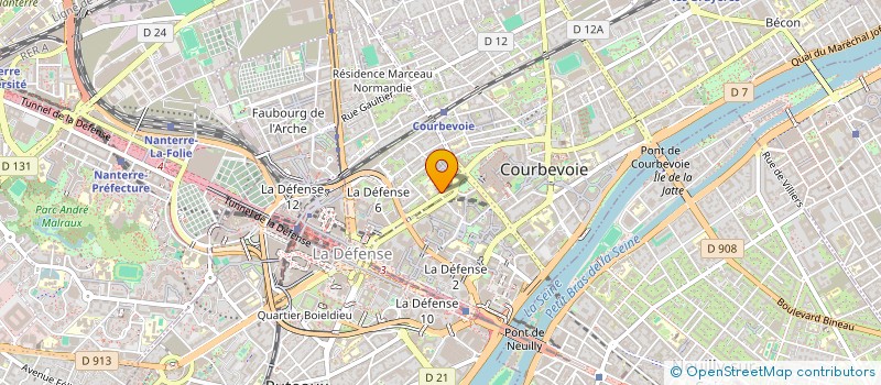 localisation de l'entreprise MADAME HORTENSE PATHE à COURBEVOIE