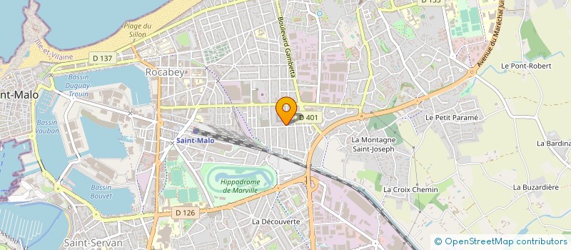 localisation de l'entreprise MADAME HORTENSE TURQUET DE BEAUREGARD  SAINT-MALO