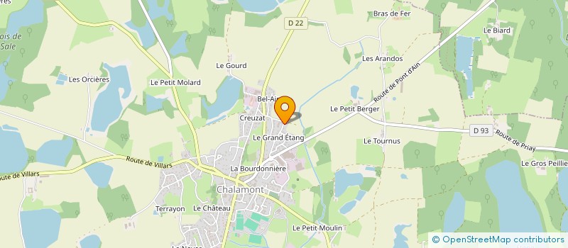 localisation de l'entreprise MADAME HOTONNE PONCEBLANC  CHALAMONT