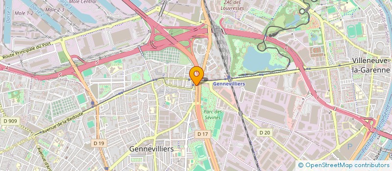 localisation de l'entreprise MADAME HOUDA EL AMRANI à GENNEVILLIERS