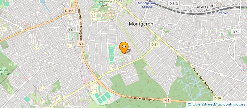 localisation de l'entreprise MADAME HOULEYE DIOP KANE  MONTGERON