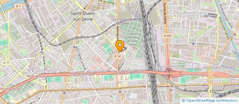 localisation de l'entreprise MADAME HUBERTE CESARION à SAINT-OUEN-SUR-SEINE