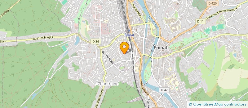 localisation de l'entreprise MADAME HUBERTE PONCEL à EPINAL