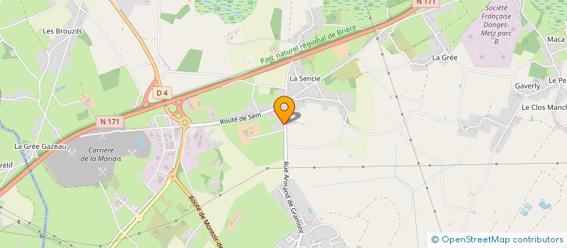 localisation de l'entreprise MADAME HUGUETTE BARBIN  DONGES