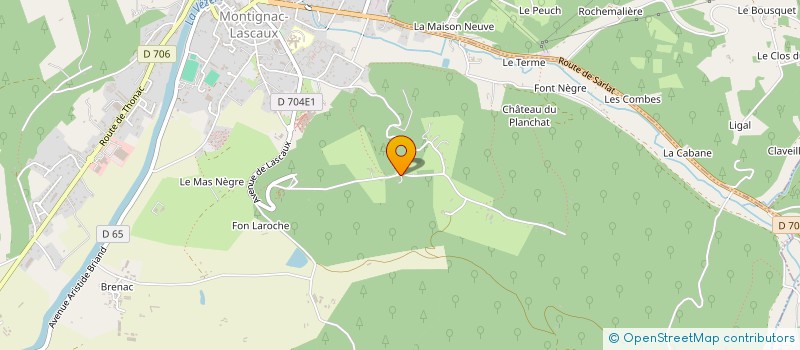 localisation de l'entreprise MADAME HUGUETTE BAUDRY à MONTIGNAC-LASCAUX