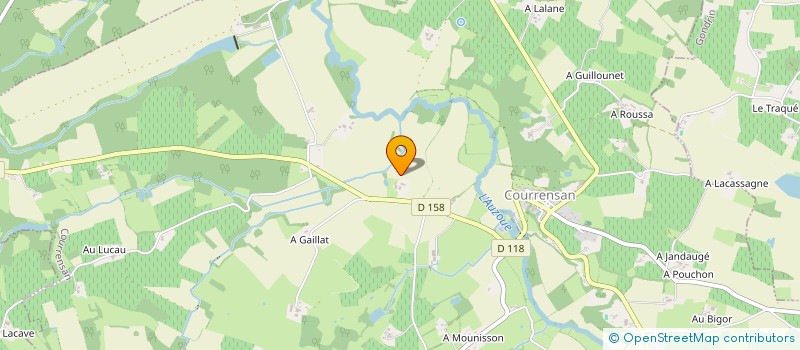 localisation de l'entreprise MADAME HUGUETTE BEAUFILS  COURRENSAN