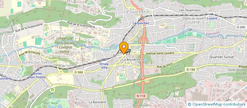 localisation de l'entreprise MADAME HUGUETTE BERAERT à ORSAY