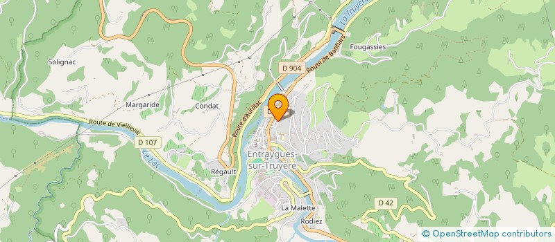 localisation de l'entreprise MADAME HUGUETTE BOBIS à ENTRAYGUES-SUR-TRUYERE