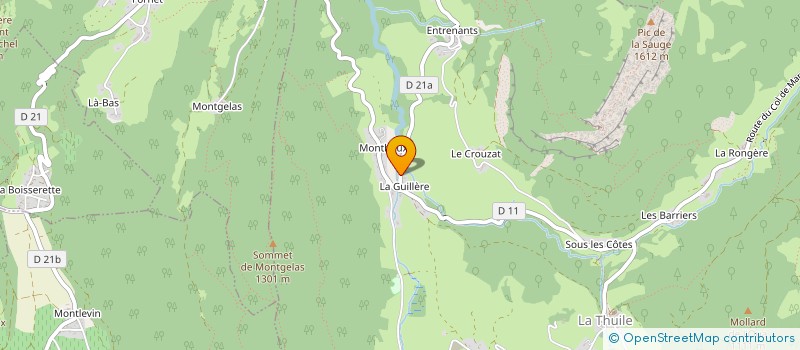 localisation de l'entreprise MADAME HUGUETTE BRUN  LA THUILE