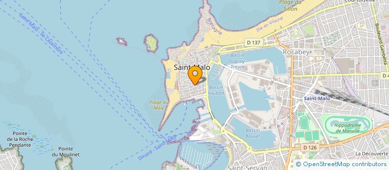 localisation de l'entreprise MADAME HUGUETTE CARRE  SAINT-MALO