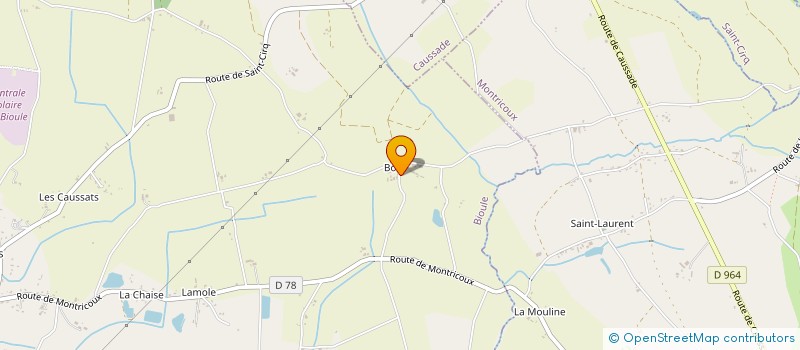 localisation de l'entreprise MADAME HUGUETTE CASTEL  MONTRICOUX