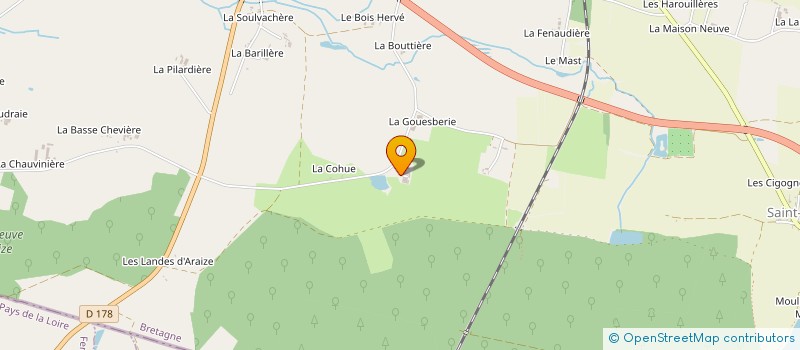 localisation de l'entreprise MADAME HUGUETTE CHANTEBEL à MARTIGNE-FERCHAUD