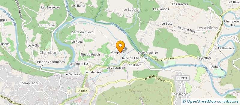 localisation de l'entreprise MADAME HUGUETTE CHARAIX à CHAMBONAS