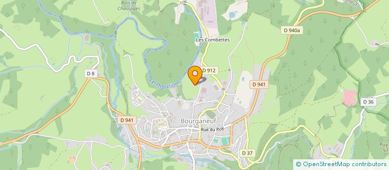 localisation de l'entreprise MADAME HUGUETTE CHERMARTIN  BOURGANEUF