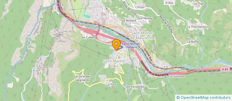 localisation de l'entreprise MADAME HUGUETTE CLARET  SAINT-MARTIN-D'ARC