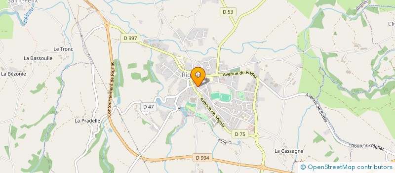 localisation de l'entreprise MADAME HUGUETTE COSTES  RIGNAC